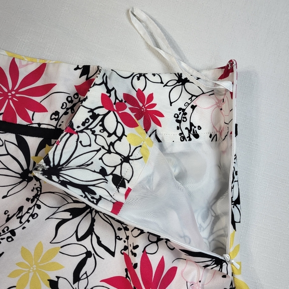 Oscar De La Renta Floral SKIRT Womens Size 22W A-line Side Zip Lined - Picture 12 of 16